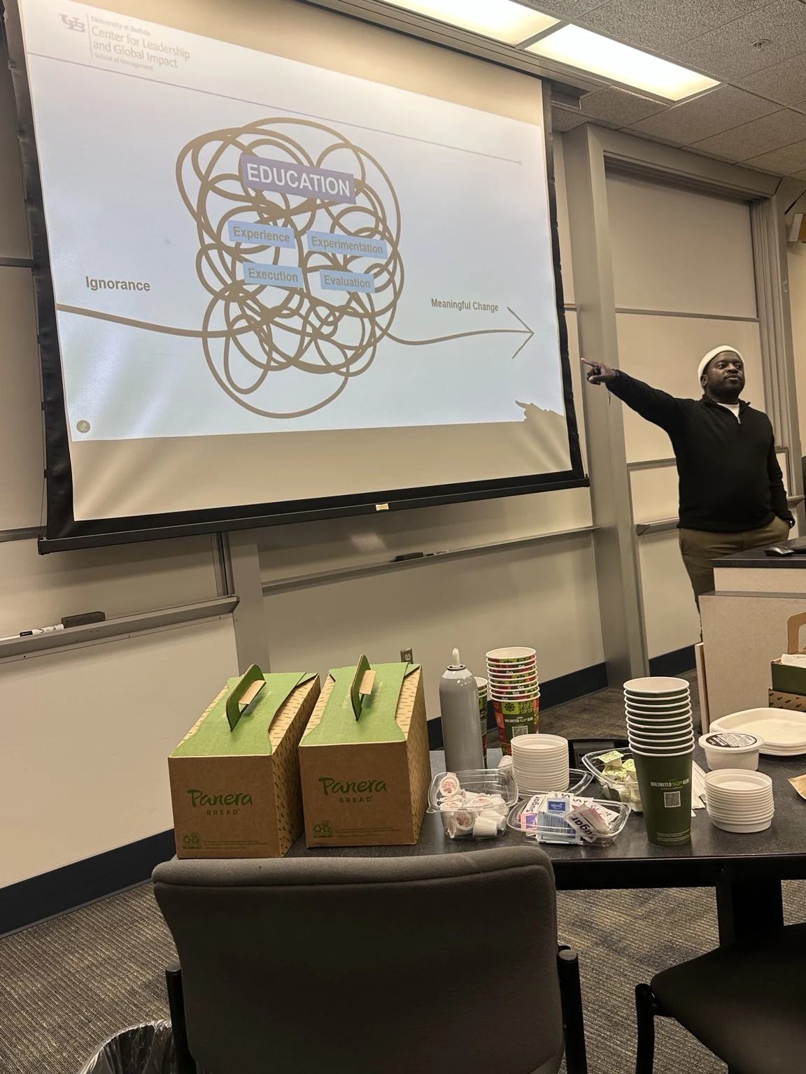 Zirah presenting at International Education Week at the University at Buffalo