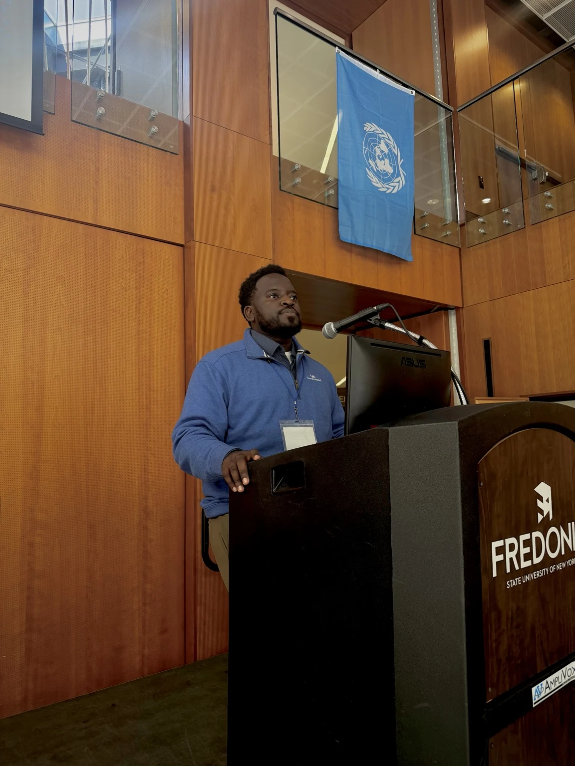 Zirah presenting HIMF at IBAC 2026 at SUNY Fredonia